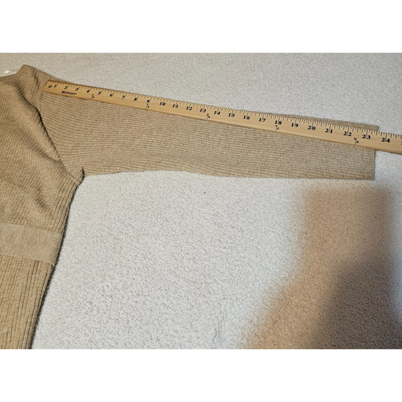 NWT Ingrid & Isabel Maternity Ribbed Knit Tie Waist Midi Dress Beige XXL - Picture 9 of 10